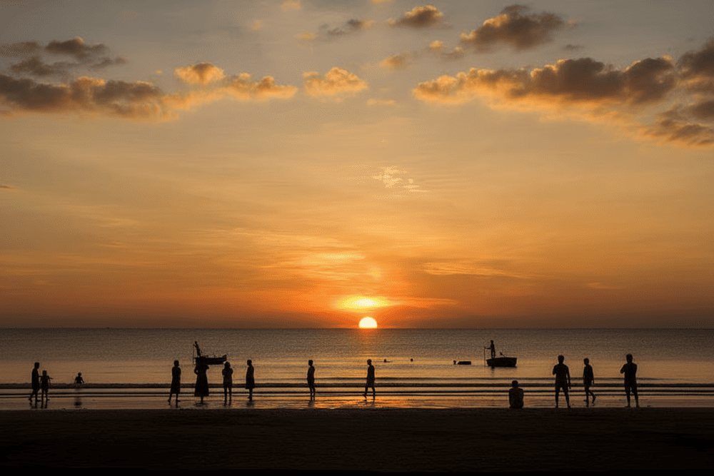 B&igrave;nh minh tr&ecirc;n b&atilde;i biển Cửa T&ugrave;ng thơ mộng v&agrave; y&ecirc;n b&igrave;nh.